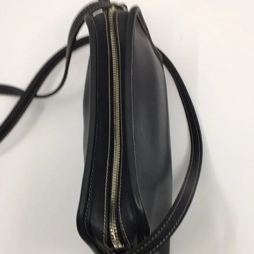 Coach Vintage 1999 Black Mimosa Zip Leather Crossbody Camera Bag - 9” x 5.5” - Picture 11 of 17